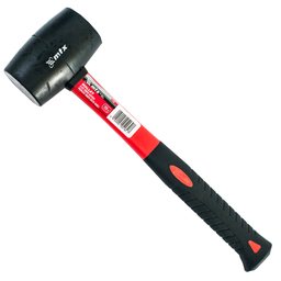 Martelo de Borracha Preta 225g com Cabo de Fibra de Vidro MTX-111759