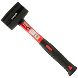 Martelo de Borracha Preta 450g com Cabo de Fibra de Vidro MTX-111859