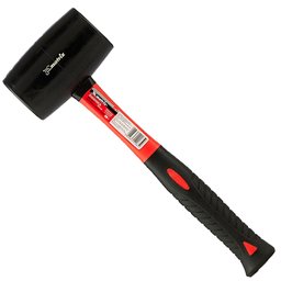 Martelo de Borracha Preta 680g com Cabo de Fibra de Vidro MTX-111939