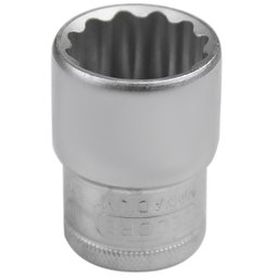 Soquete Estriado 22 mm Curto com Encaixe de 1/2 Pol. GEDORE-D19-22MM