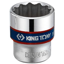 Soquete Estriado 22mm com Encaixe de 3/8 Pol. KINGTONY-333022M