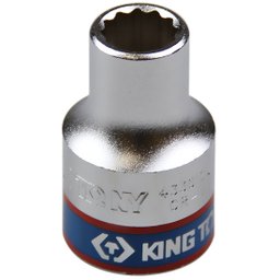 Soquete Estriado Curto 10mm com Encaixe 1/2Pol. KINGTONY-433010