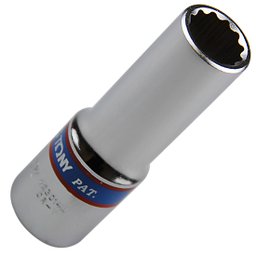 Soquete Estriado Longo 14mm com Encaixe 1/2 Pol. KING TONY-423014