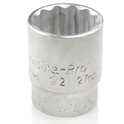 Soquete Estriado 27mm com Encaixe de 1/2 Pol. TRAMONTINAPRO-44833127