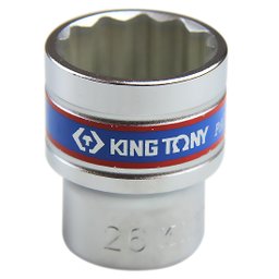Soquete Estriado 26mm com Encaixe 1/2Pol. KINGTONY-433026MR