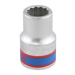 Soquete Estriado 17mm com Encaixe 3/4Pol. KINGTONY-633017M