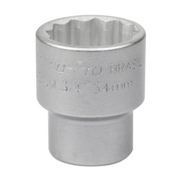 Soquete Estriado 34mm com Encaixe 3/4Pol. TRAMONTINA PRO-44853134