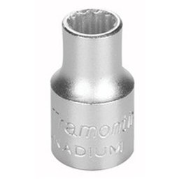 Soquete Estriado em Cr-V 1/4 Pol. com Encaixe de 3/8 Pol. TRAMONTINA PRO-44819108