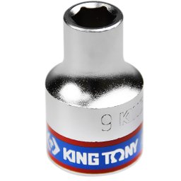 Soquete Sextavado Curto 9mm com Encaixe 1/2Pol. KINGTONY-433509MR