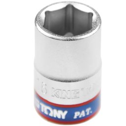 Soquete Sextavado Curto 16mm com Encaixe 1/2Pol. KINGTONY-433516MR