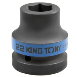 Soquete de Impacto Sextavado 22mm com Encaixe de 1 Pol. KINGTONY-853522