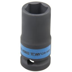 Soquete Sextavado de Impacto Longo 16mm com Encaixe 1/2Pol. KINGTONY-483516M