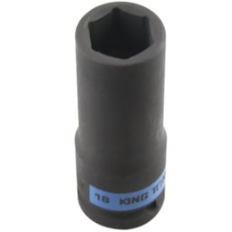 Soquete de Impacto Extra Longo 18 mm com Encaixe 1/2 Pol. KINGTONY-SOQSEXEL18