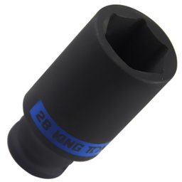 Soquete de Impacto Extra Longo 28mm com Encaixe 1/2Pol. KINGTONY-443528M