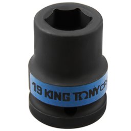 Soquete de Impacto Sextavado Curto 19 mm Encaixe 3/4 Pol. KINGTONY-651519