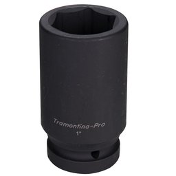 Soquete de Impacto Sextavado Longo Cr-Mo 41mm Encaixe 1 Pol. TRAMONTINA PRO-44932041