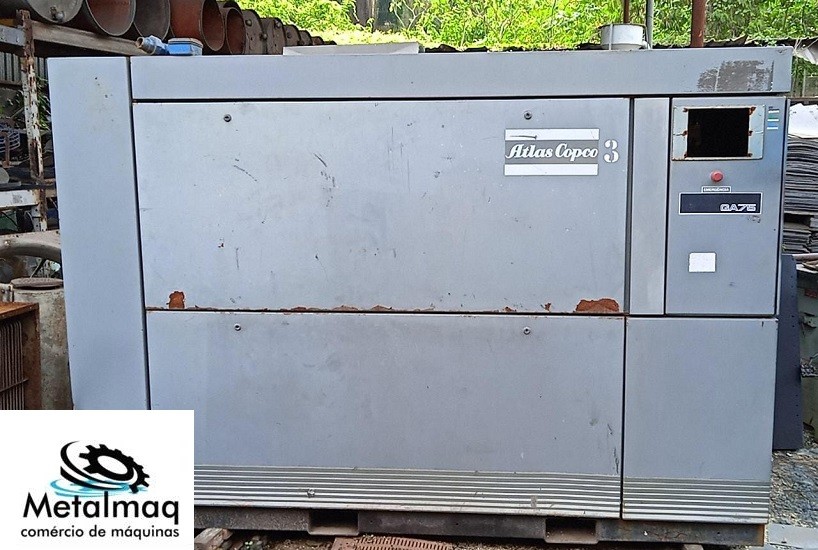 Compressor Parafuso Atlas Ga75 100hp 400 pés 7.4 Bar - C6306