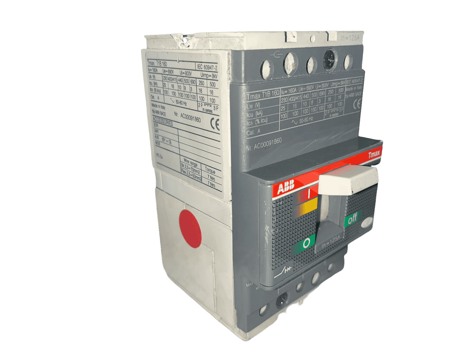 Disjuntor caixa moldada 125a GE ABB Merlin Gerin WEG C2557