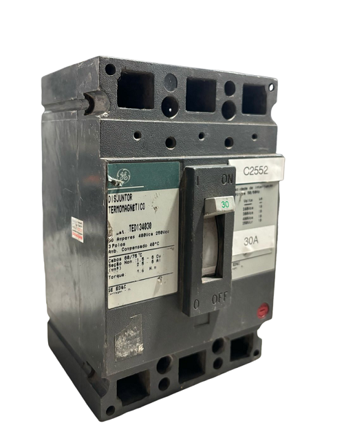 Disjuntor caixa moldada 30a GE ABB Merlin Gerin WEG C2552