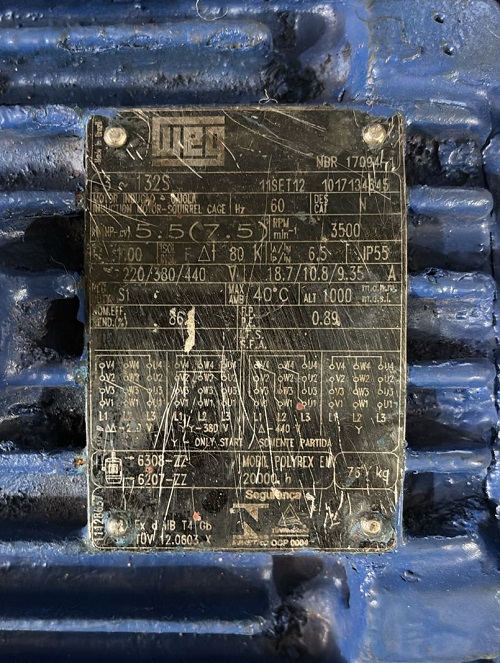 Motor elétrico 7,5 cv trifásico weg C4073