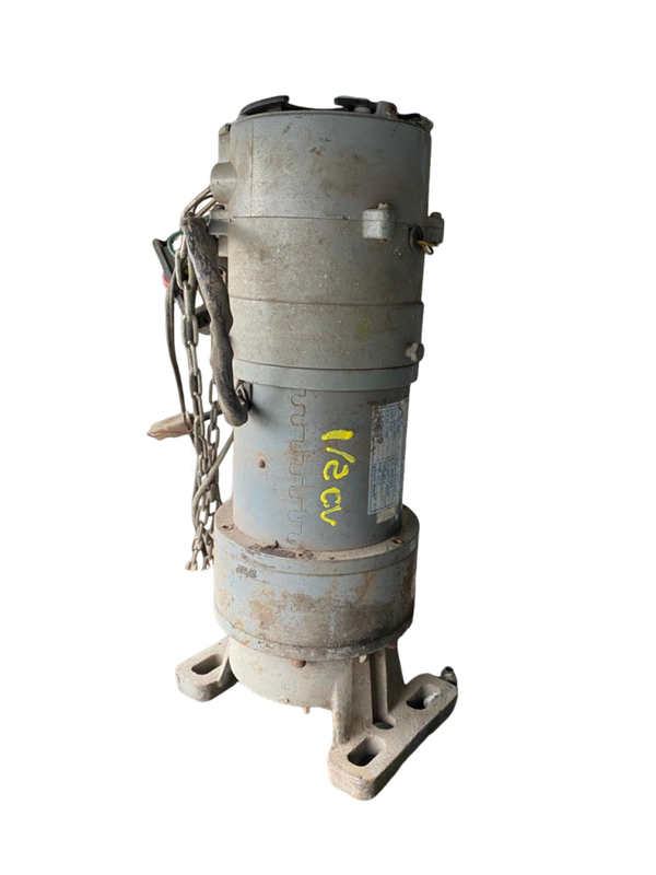 Motor para porta de enrolar de aço 200 kg 1/2 cv 1:10 eixo 40 mm usado - C9026