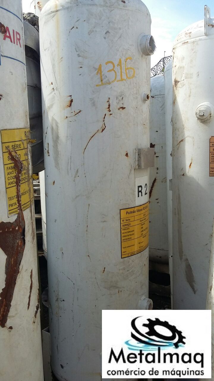 Tanque Cilindro Pulmão Compressor 500L 13 Bar com NR13 C1316