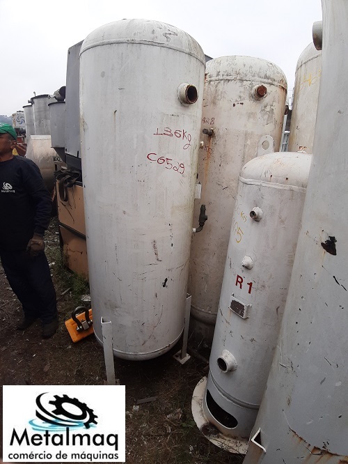 Tanque Cilindro pulmão Compressor  600L 5,5 bar NR13 - C6529
