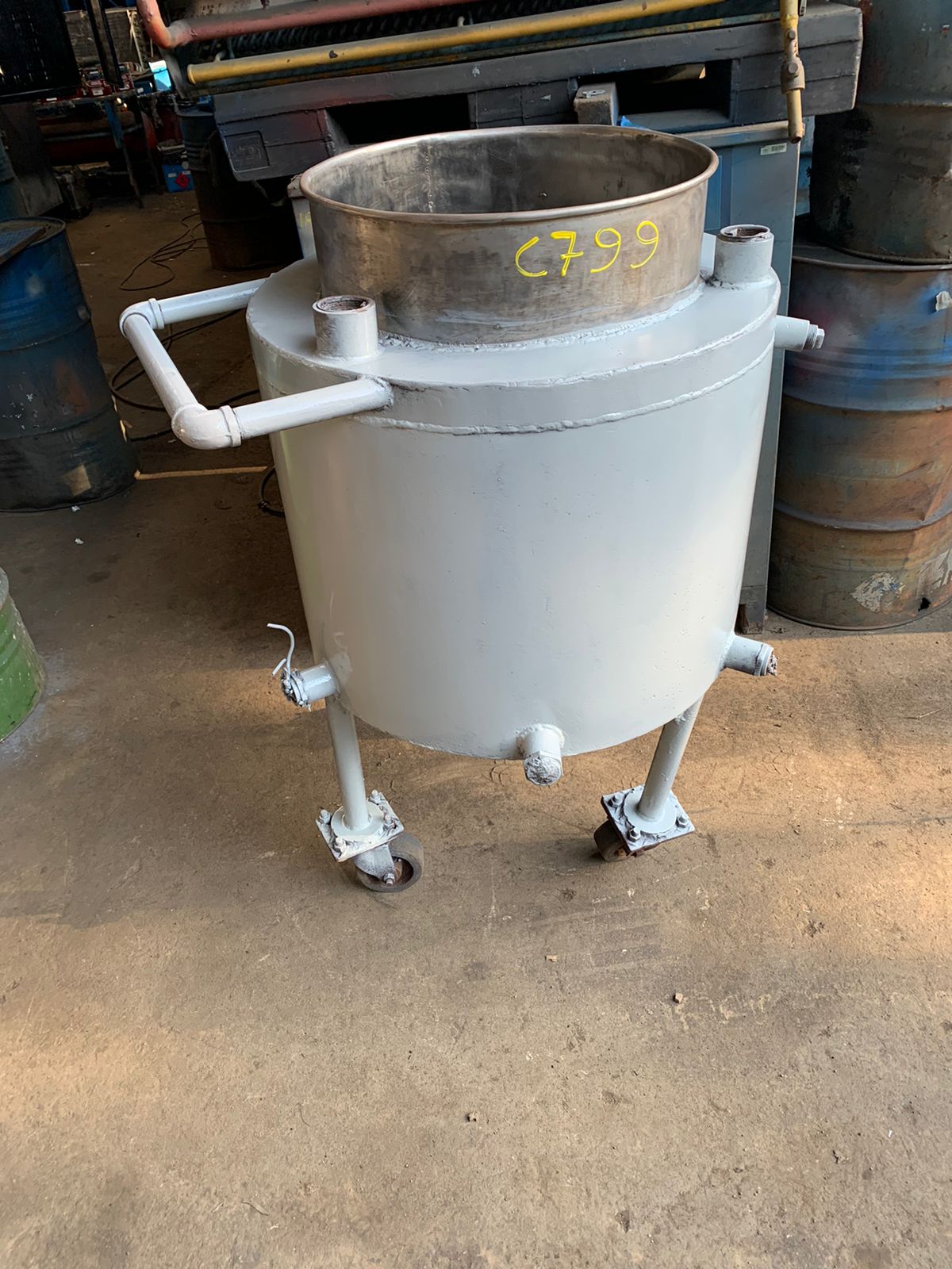 Tanque Batedor Encamisado 150 L Aço Inox 60 x 50 cm - C799