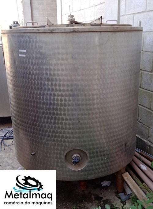 Tanque de aço inox encamisado para Laticínios 1000L C6257