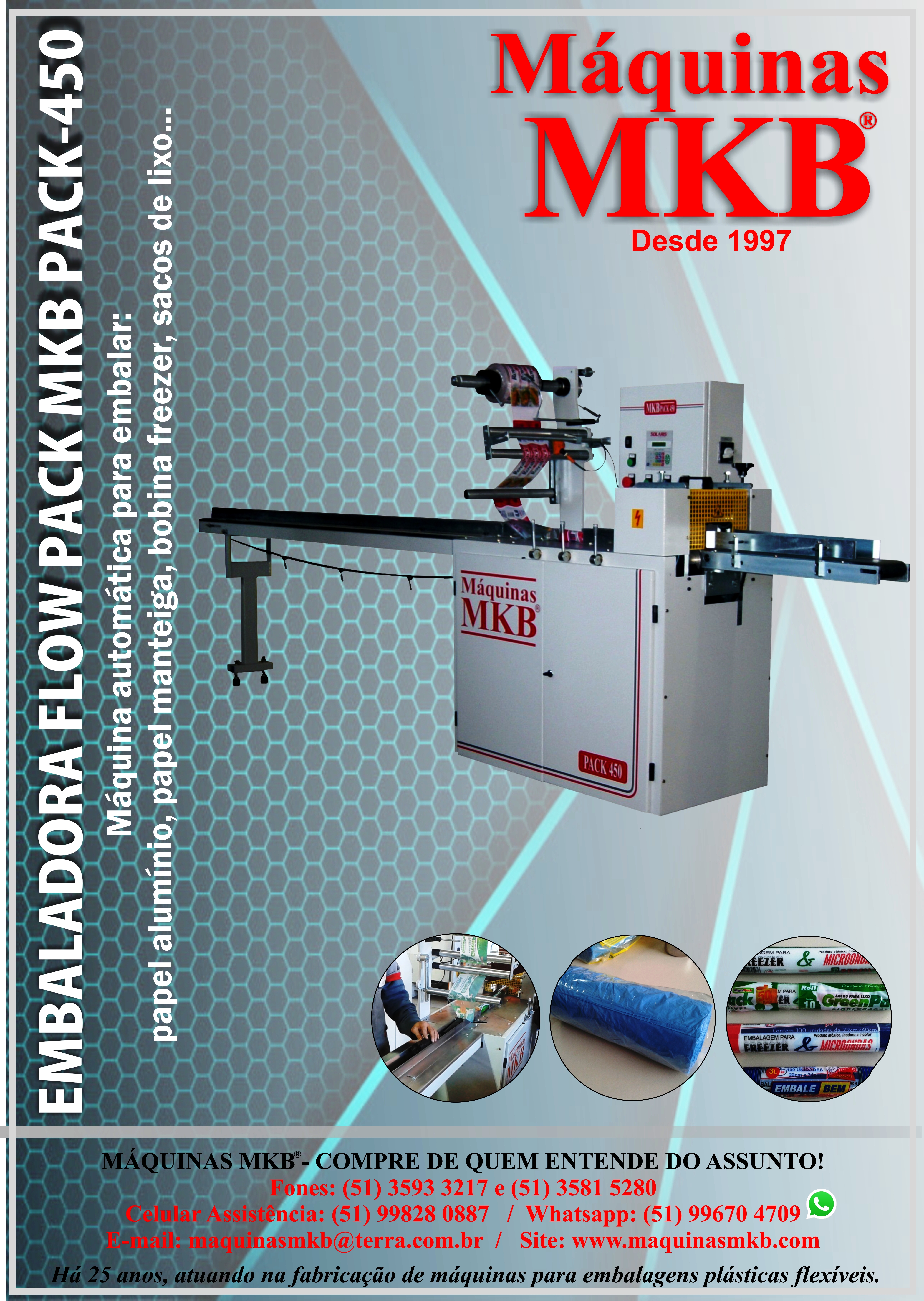 Embaladora Flow Pack MKB Pack-450