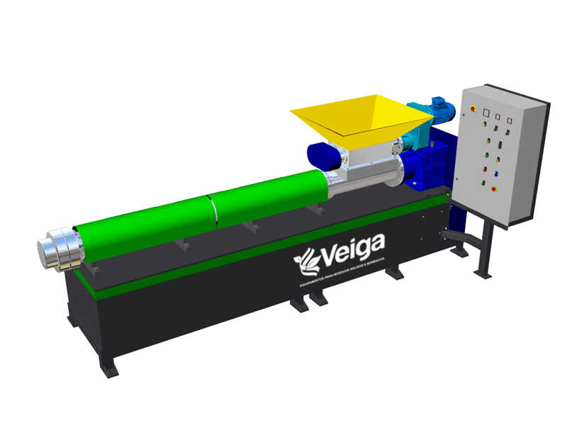 Extrusora  plástico peletização  perfis  alimentação forçada