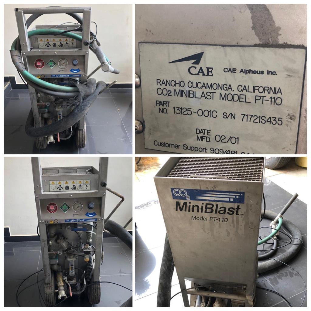 MÁQUINA DE LIMPEZA A JATO DE CO2 ( gelo seco )