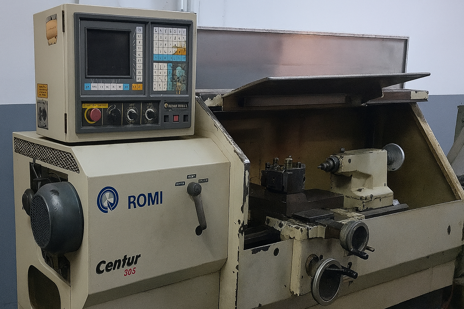 Torno CNC Romi usado modelo Centur 30S Mach9