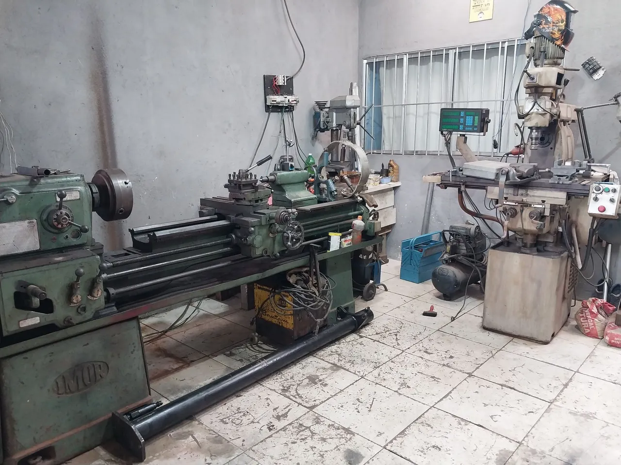 Torno imor1.5 entre ponta fazendo várias rosca
